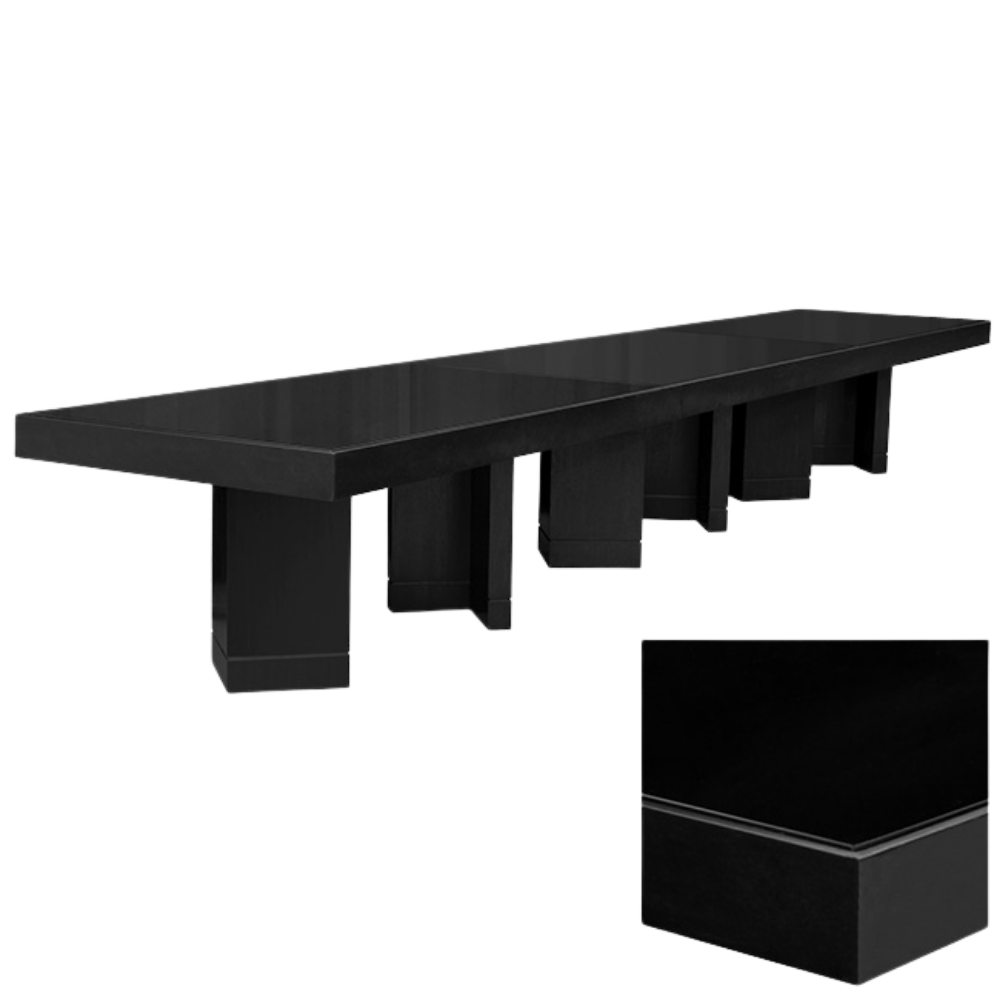 Tampo Laca com Borda e Encaixe para Vidro com Base Elle Preta