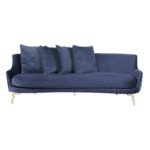 Sofá Acqua Veludo Inca Azul Marinho