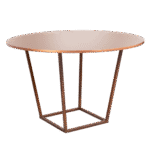 Tampo Espelho Bronze com Base Trapézio Ferro Envelhecido