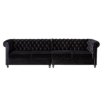 Sofá Chesterfield Veludo Preto