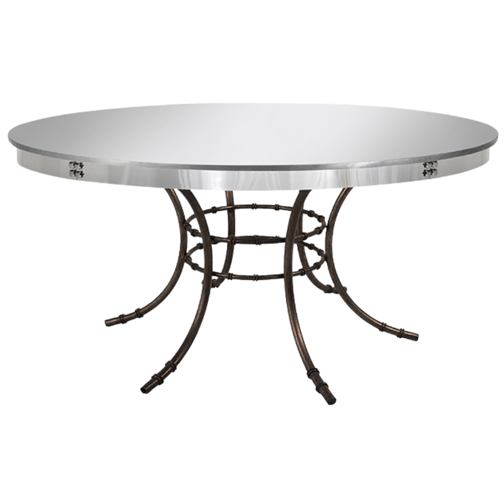 Tampo Espelho com Borda Espelhada e Base Bambu