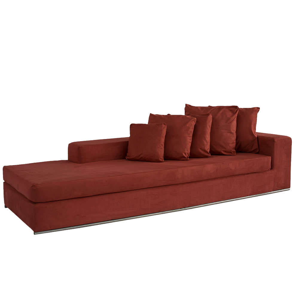 Sofá Cipriani Capa Camurça Rouge de Fer