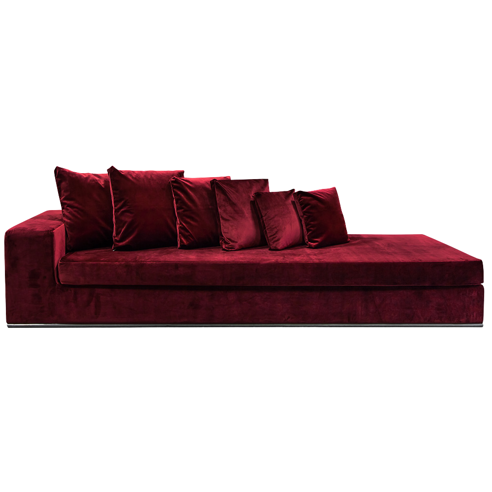 Sofá Cipriani Capa Veludo Especial Bordô