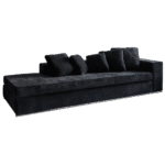 Sofá Cipriani Veludo Andorra Preto