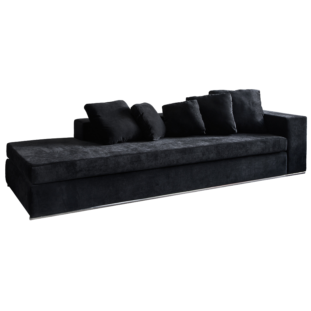 Sofá Cipriani Veludo Andorra Preto