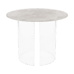 Tampo Mármore Travertino Nacional com Base Curva Cristal