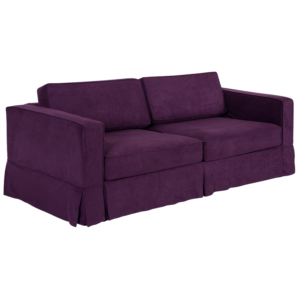 Sofá Eva Capa Camurça Berinjela - Componível