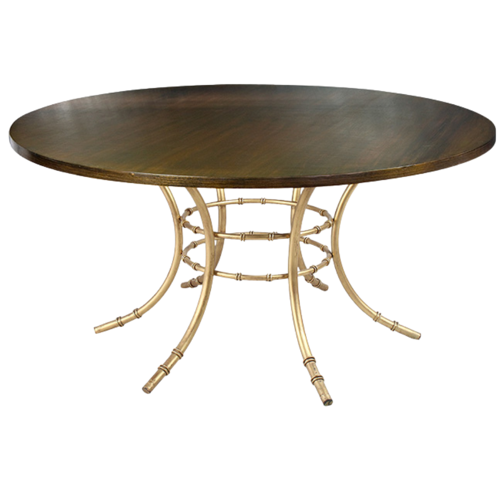 Tampo Tabaco com Base Bambu Dourada