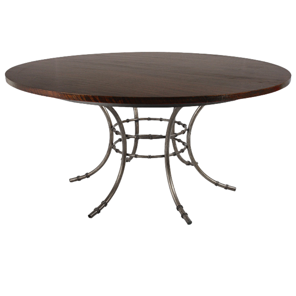 Tampo Tabaco com Base Bambu Ferro Cinza