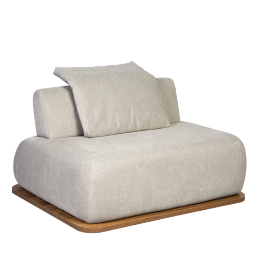 Sofá Loft Veludo Cinza (Módulo poltrona)