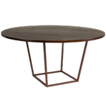 Tampo Tabaco com Base Trapézio Ferro Envelhecido