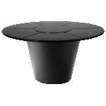 Tampo Vidro Preto Bisotê com Base Cone