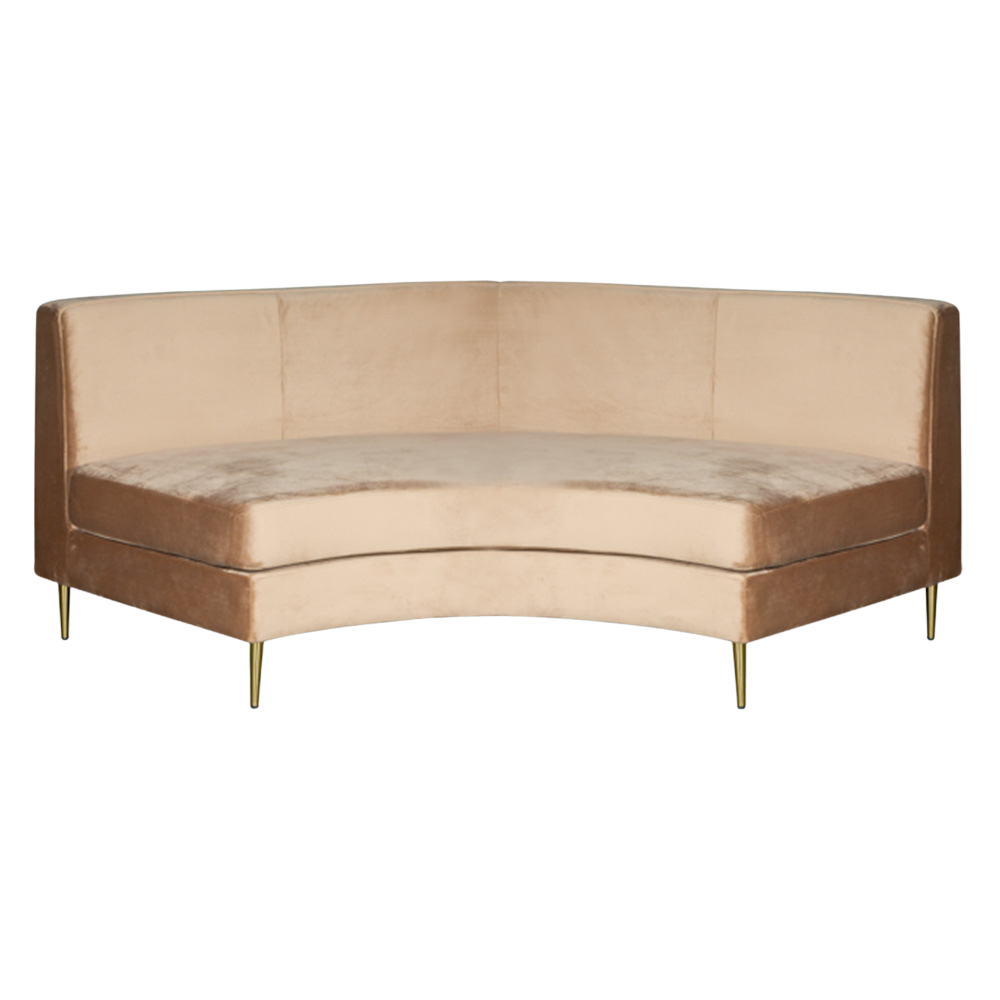 Sofá Manoela Camurça Camelo (Módulo Curvo)