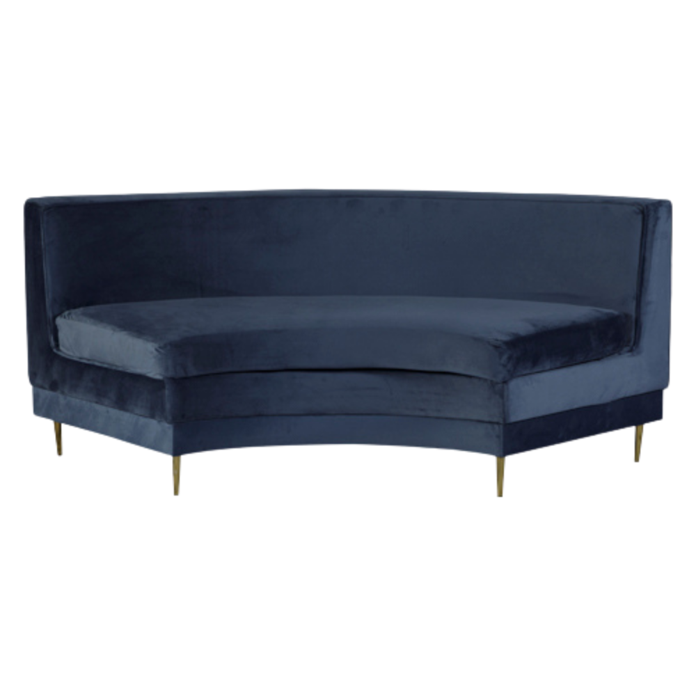 Sofá Manoela Veludo Inca Azul 06 (módulo curvo)