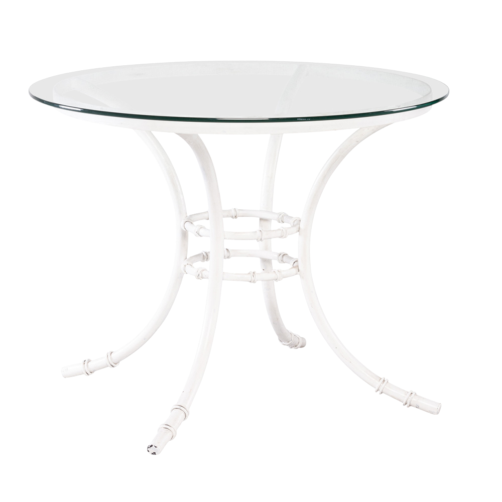 Tampo de Vidro Transparente com Base Bambu Branca