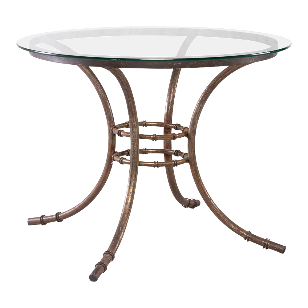 Tampo de Vidro Transparente com Base Bambu Ferro Cinza