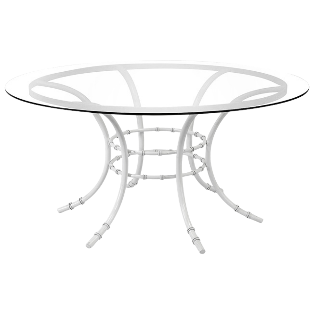 Tampo de Vidro Transparente com Base Bambu Branca