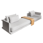 Sofá Milão Linho Cinza Mesclado