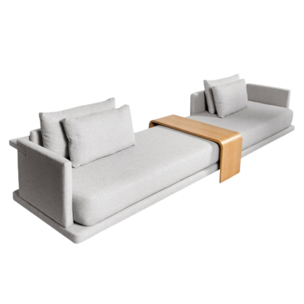 Sofá Milão Linho Cinza Mesclado