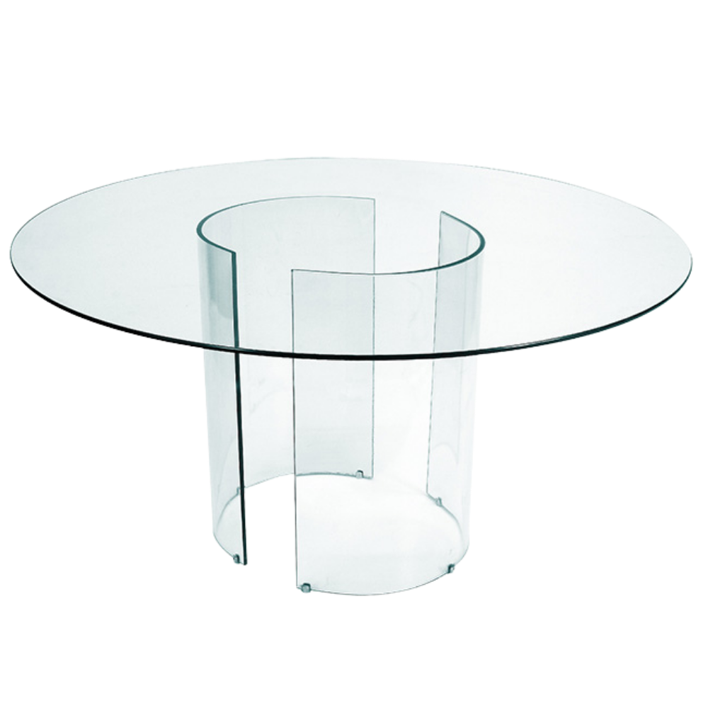 Tampo de Vidro Transparente com Base Curva Cristal