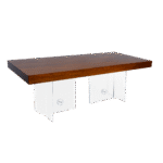 Tampo Retangular Madeira Natural com Base Acrílico Star