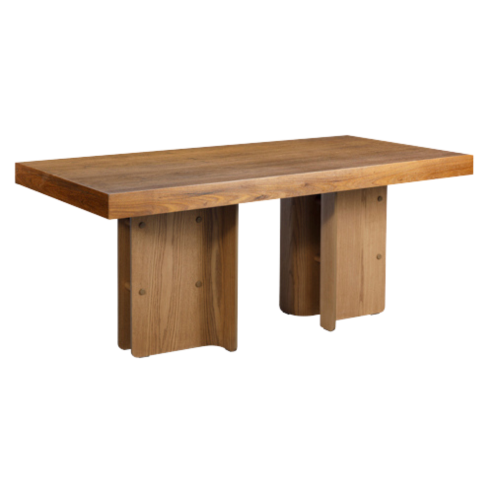 Tampo Retangular Madeira Natural com Base Amazônia