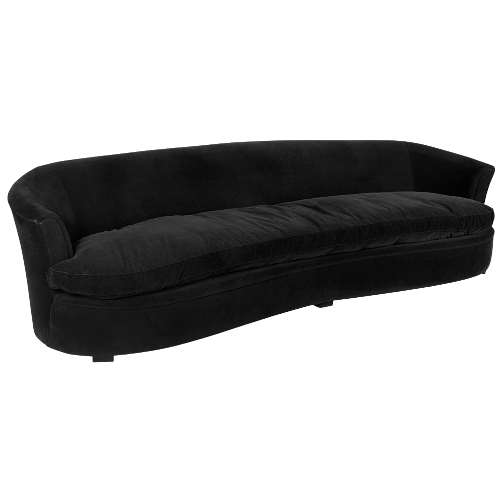 Sofá Vedette Veludo Preto
