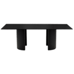 Tampo de Vidro Preto com Base Curva