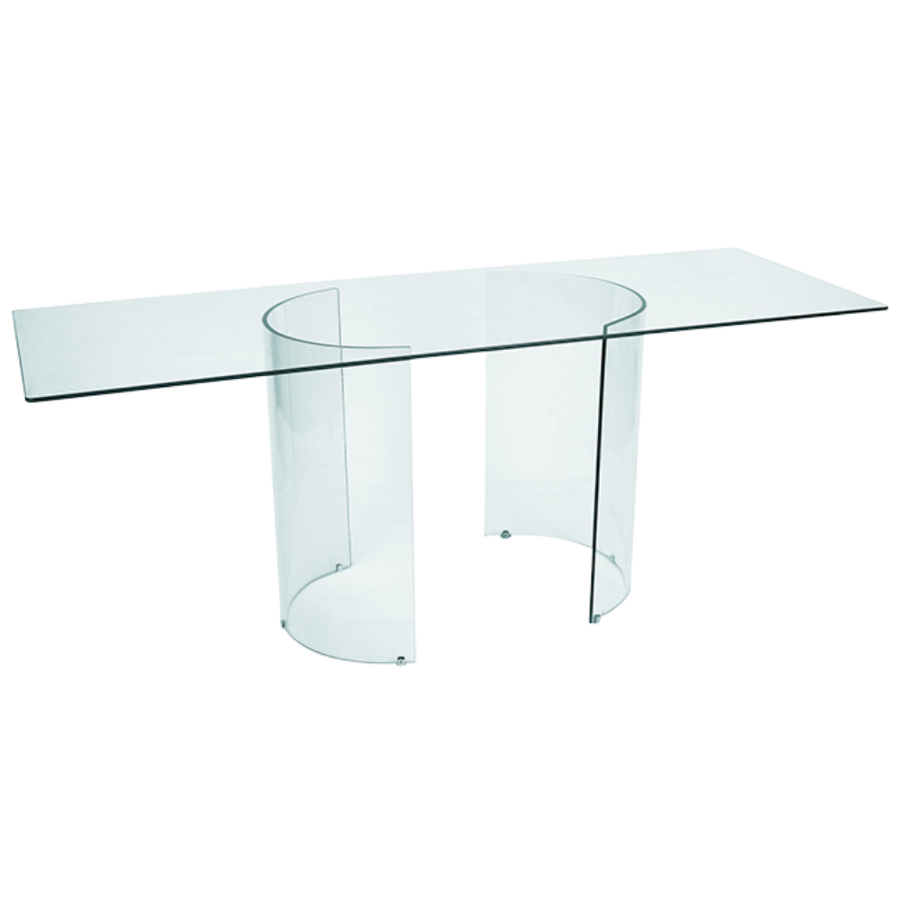 Tampo de Vidro Transparente com Base Curva Cristal