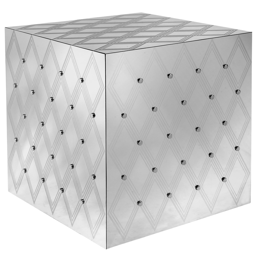 Mesa Bolo Acrílico Espelhado Losango