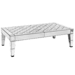 Mesa Baccarat Espelho Centro