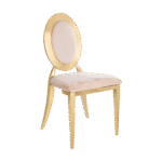Cadeira Dubai Ouro com Encosto