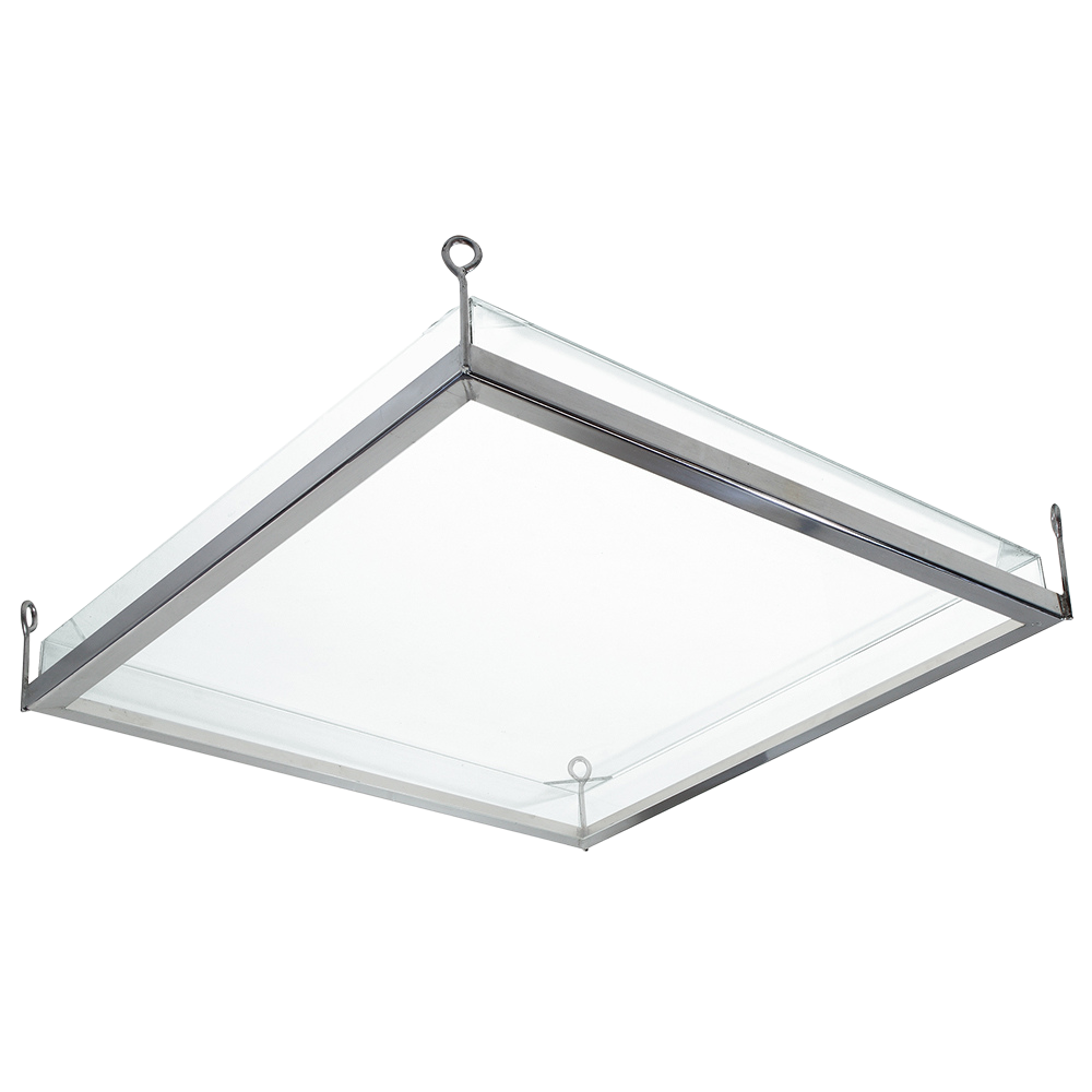 Caixa Vidro Com Estrutura Ferro Cromada