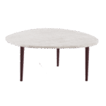 Mesa Centro Tivoli com Tampo Mármore Travertino Bege