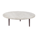 Mesa Centro Tivoli com Tampo Mármore Travertino Bege