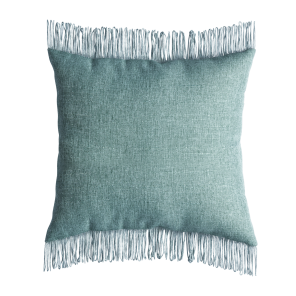 Almofada Linho Verde 0.40l X 0.40p (Com Franjas Laterais)