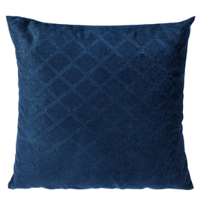 Almofada Veludo Azul Marinho losangos 0.40l X 0.40p