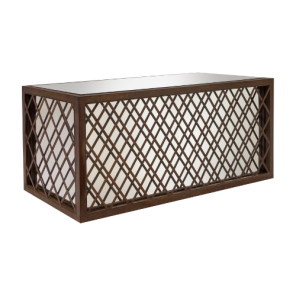 BalcãoBar Frente Treliça Ferro Envelhecido - 2,00 x 0,80 x 0,90h