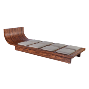 Banco Canoa Madeira - 2,75 x 1,00 x 0,28h (com assento linho fendi)