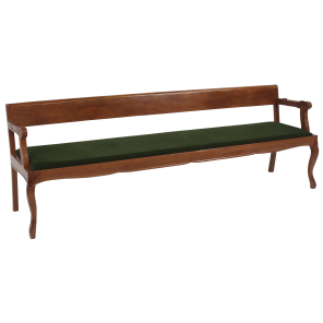 Banco Cerimônia com Assento Veludo Verde 2,35 x 0,51 x 0,48 h