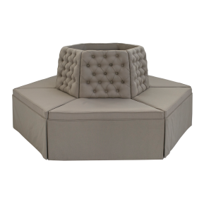 Banco Plaza Sextavado Linho Fendi 1,90 x 1,60 x 1,00h (2)