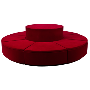 Banco S Redondo com Encosto Central - 3,00m diâmetro