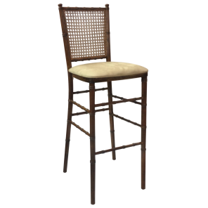 Banqueta Pandoro com Assento Camurça Fendi - 0,40 x 0,40 x 1,12h