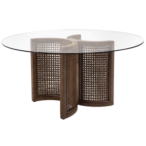 Base Bali - 0,70 x 0,70 x 0,76h com tampo de vidro de 1,60