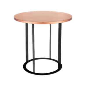 Base Dani Preta com Tampo Espelho Bronze - 0,70m diâmetro x 0,55h