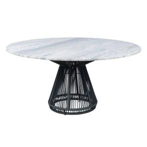 Base Grace com Tampo de Mármore Mesclado Branco com Cinza com 1.60l