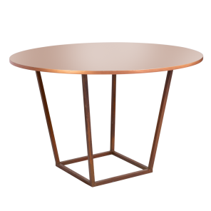 Base Trapezio Ferro Envelhecido com Tampo Espelho Bronze