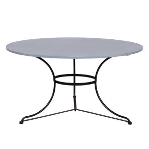 Base de Ferro Jockey 1,30 x 0,70h com Tampo em Laca Cinza 1,30