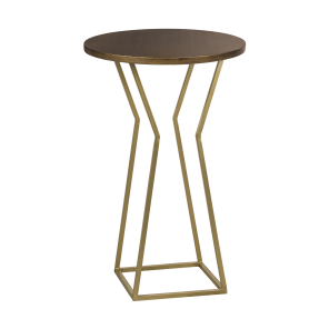 Bistrô Ampulheta Base Dourado com Tampo Laca - 0,65 diâmetro x 1,02h