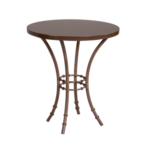 Bistrô Baixa com Base Bambu Ferro e Tampo Laca - 0,65m diâmetro x 0,75h